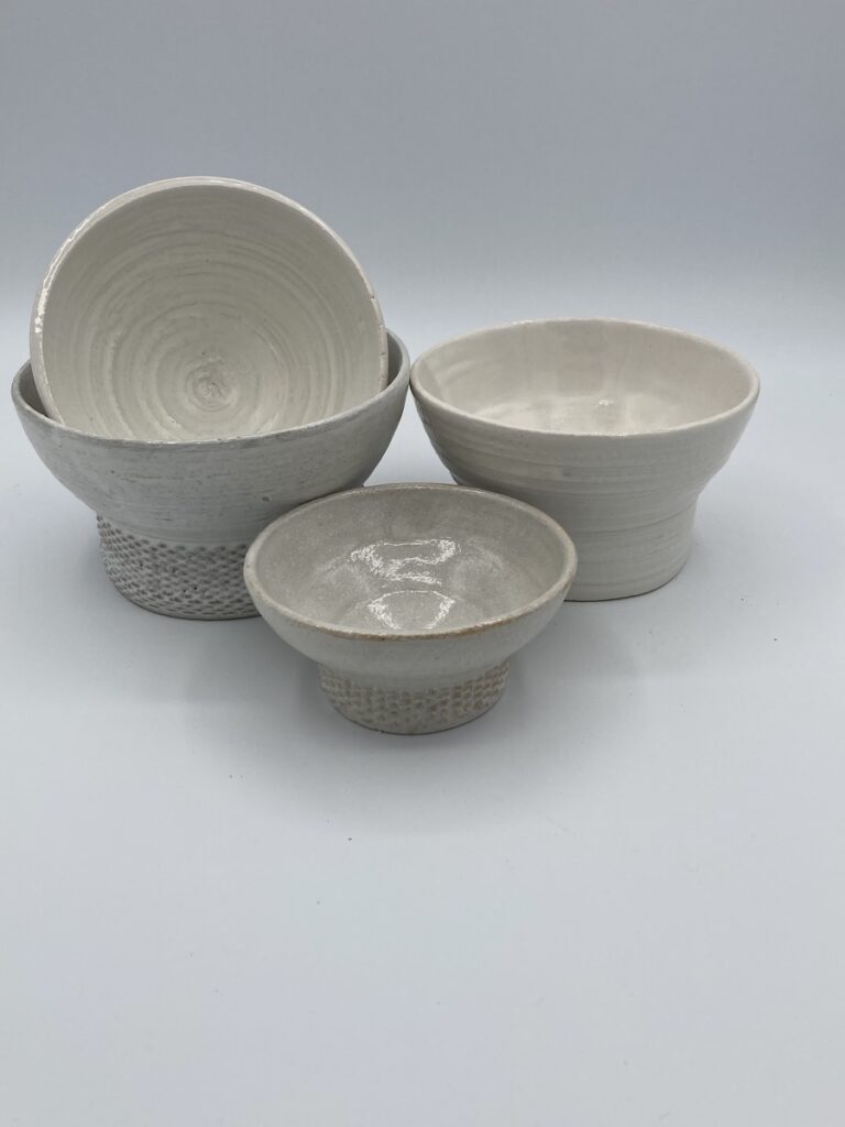 4er-Set Schalen Weiß Nr. 003