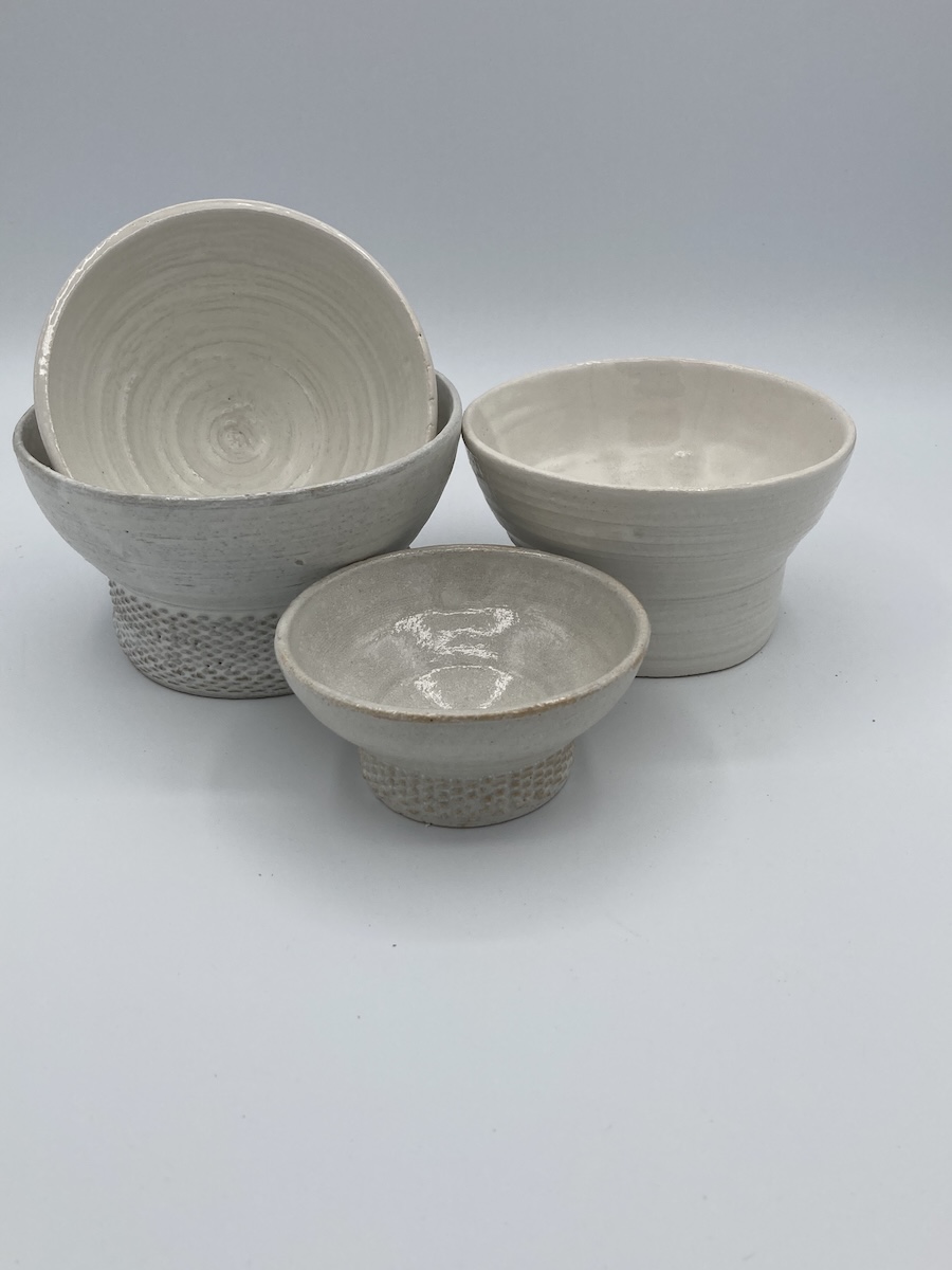 4er-Set Schalen Weiß Nr. 003 – Bild 1