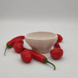 Schale Rosette unglasiert &ndash; Dip